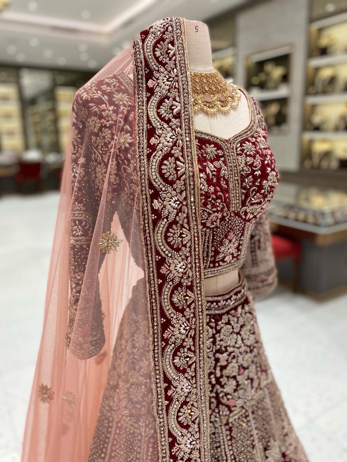 Maroon Bridal Lehenga BL-149