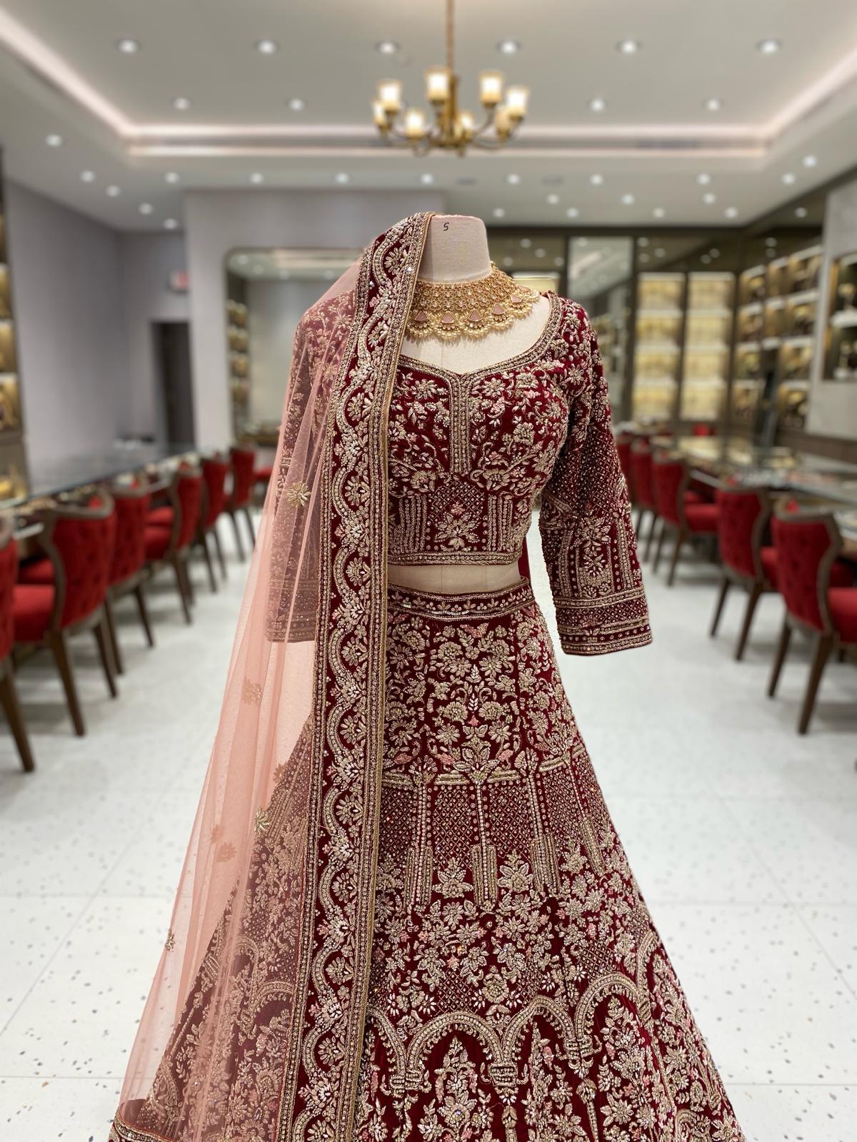 Maroon Bridal Lehenga BL-149