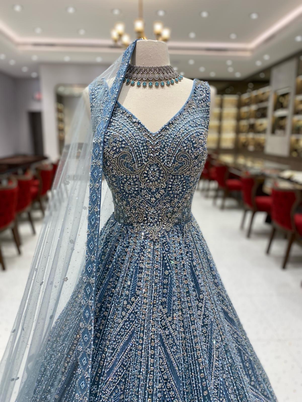 Blue Bridal Gown NG-009