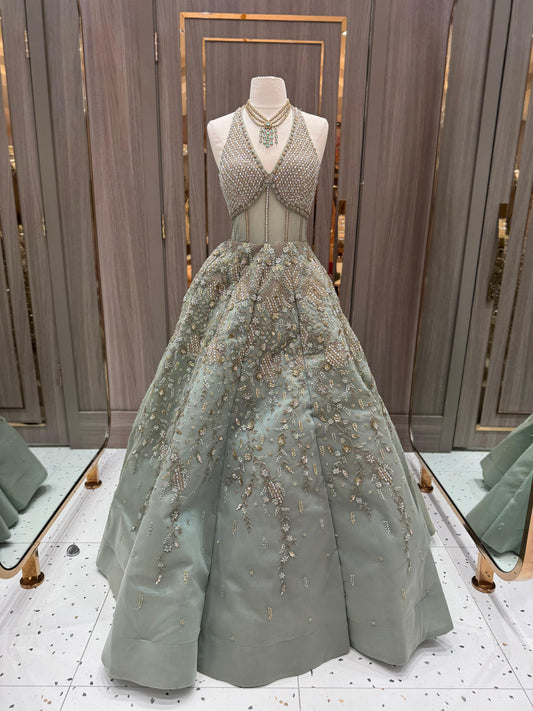 Sage Green Gown NG-019