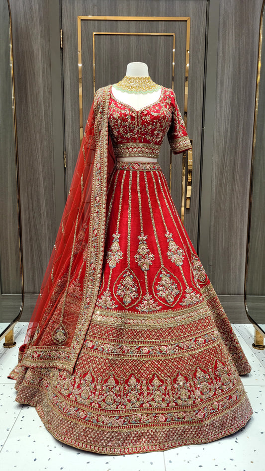 FireBrick Bridal Lehenga BL-060