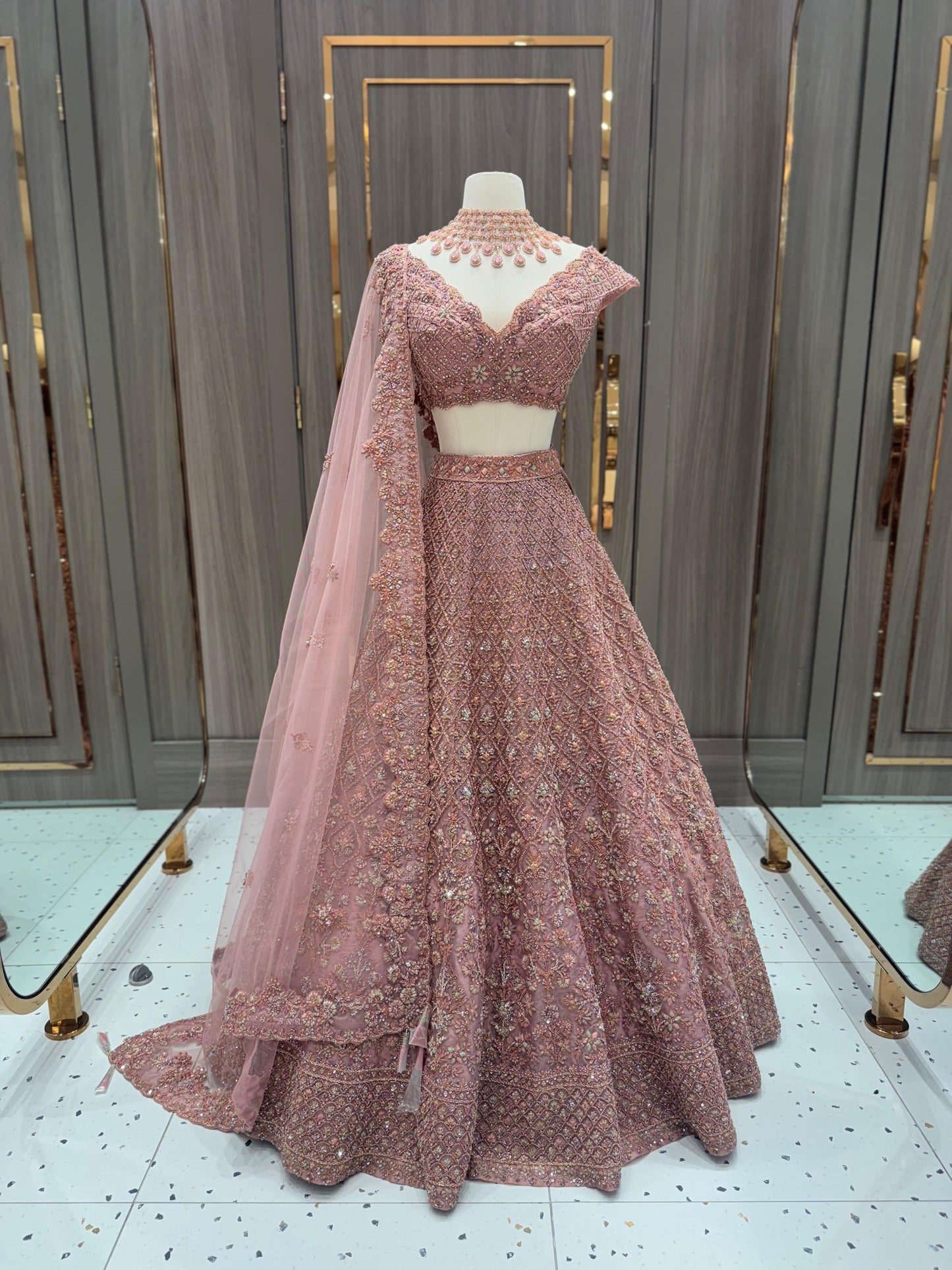Dusty Rose Bridal Lehenga BL-117