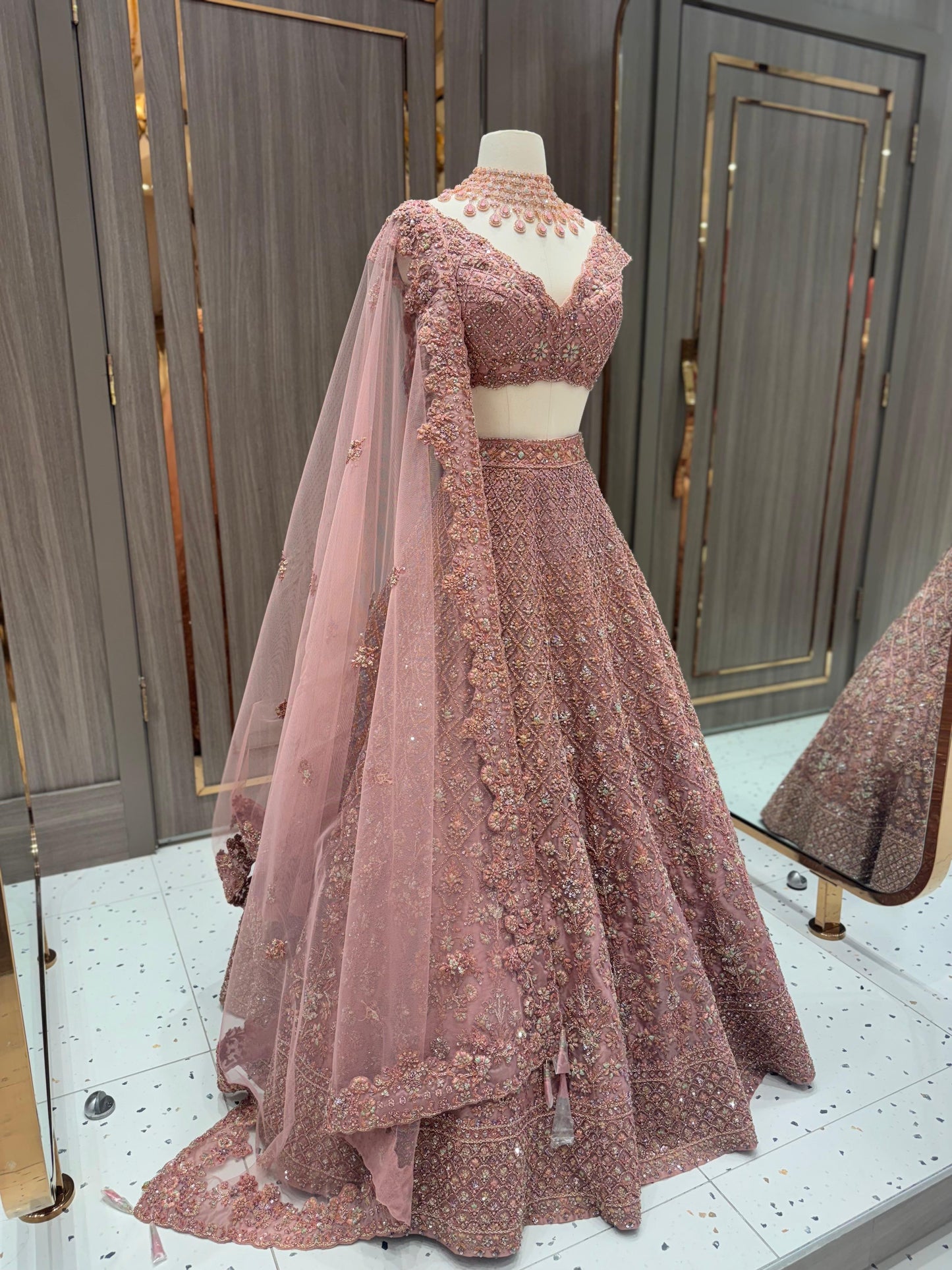 Dusty Rose Bridal Lehenga BL-117