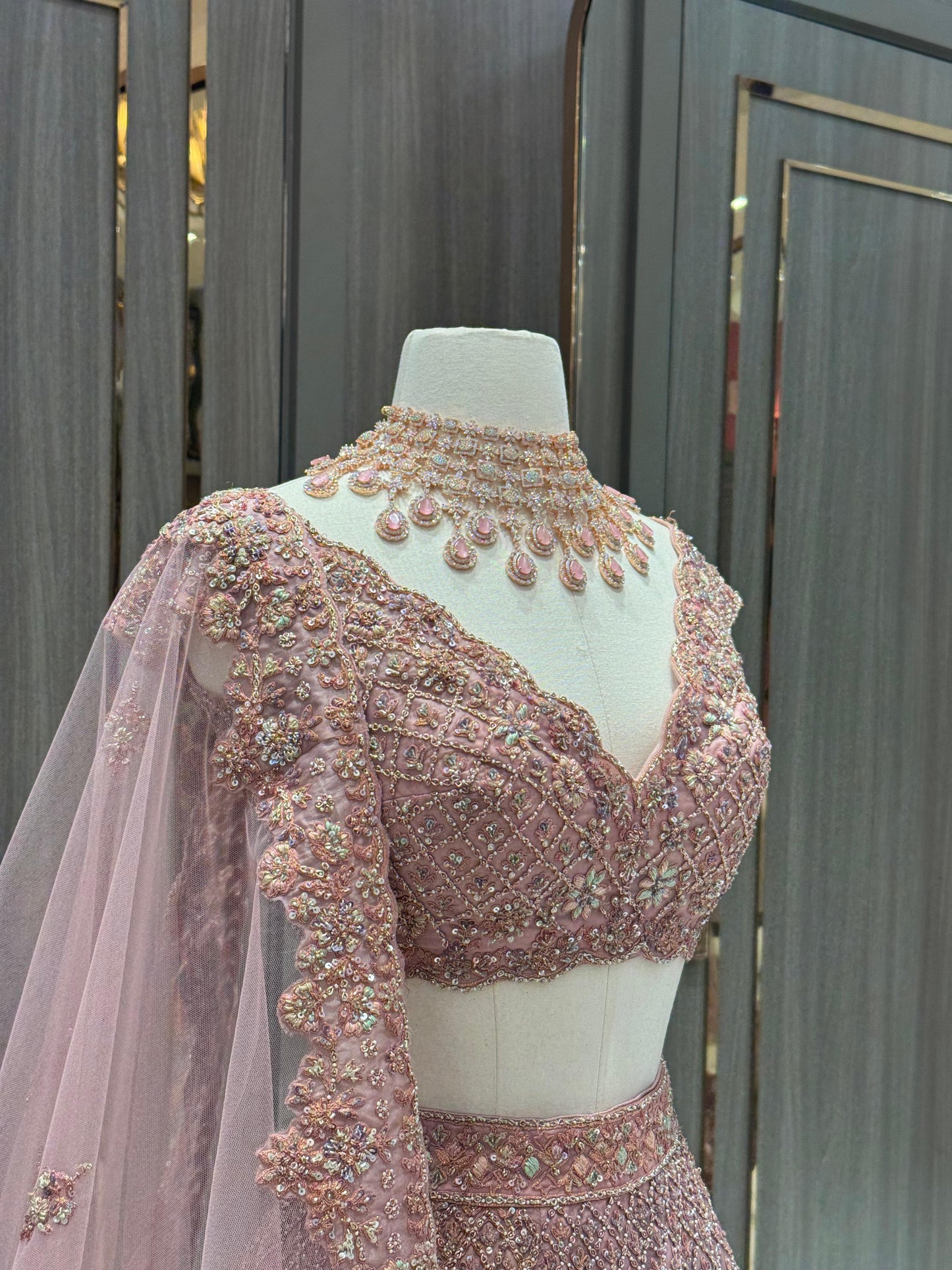 Dusty Rose Bridal Lehenga BL-117