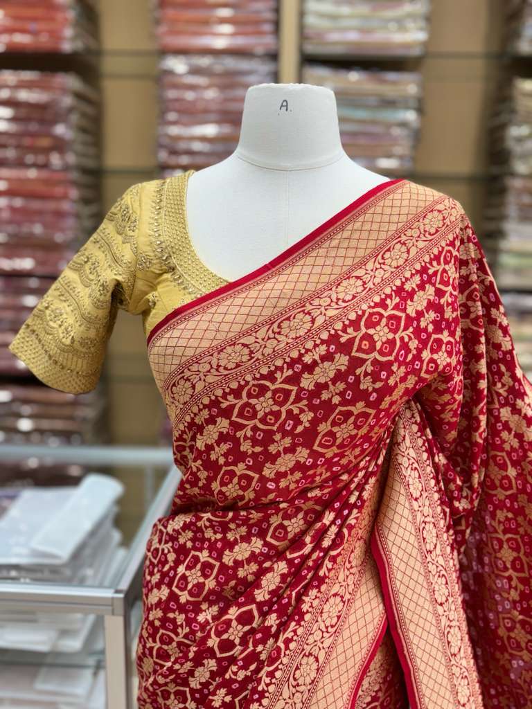 Pure Silk Bandini Georgette Saree NB-046