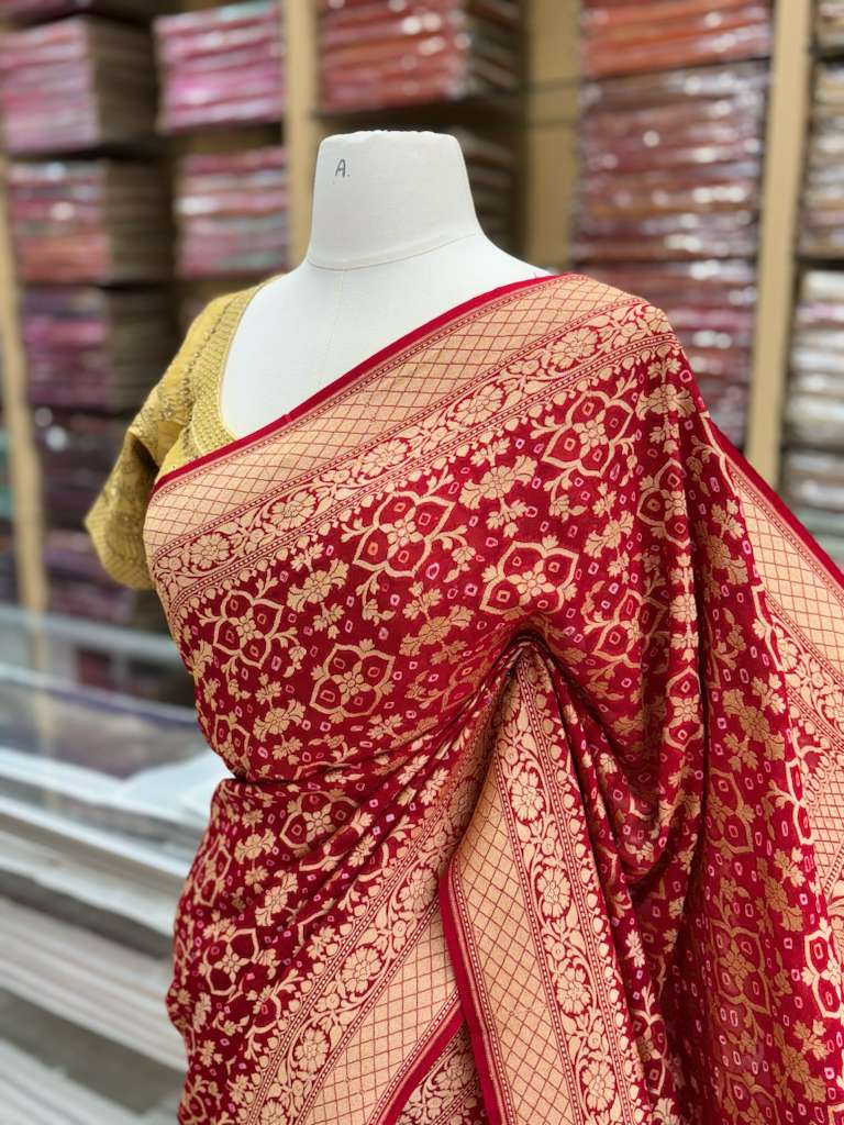 Pure Silk Bandini Georgette Saree NB-046
