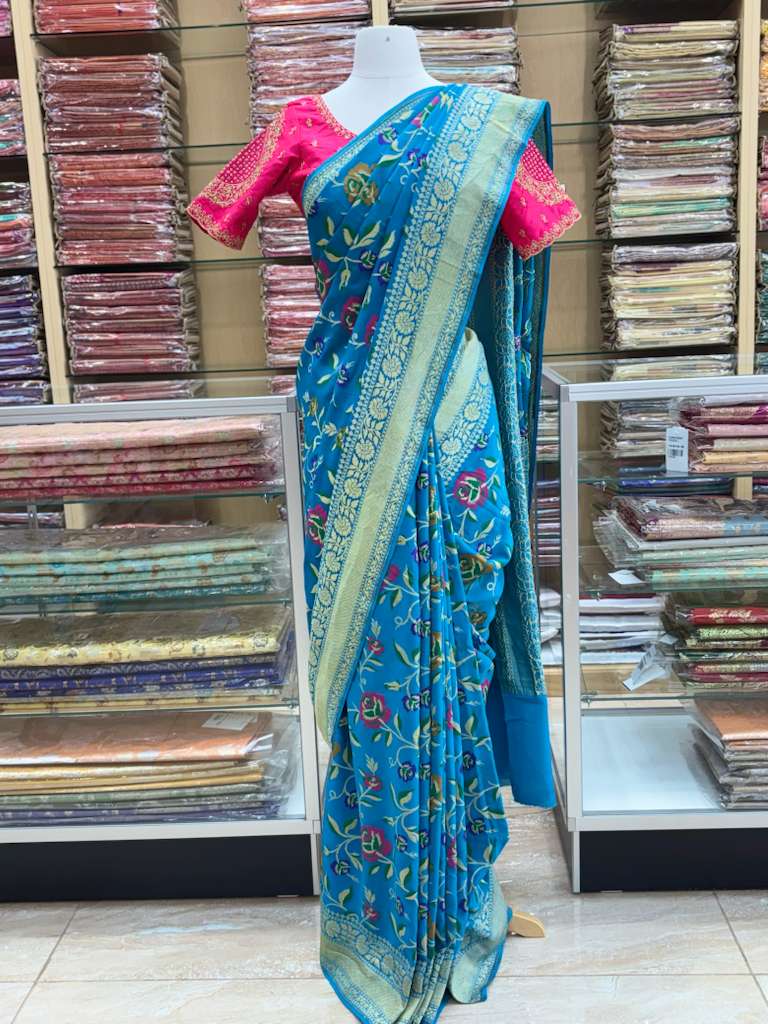 Pure Mysore Silk  Georgette Saree-66