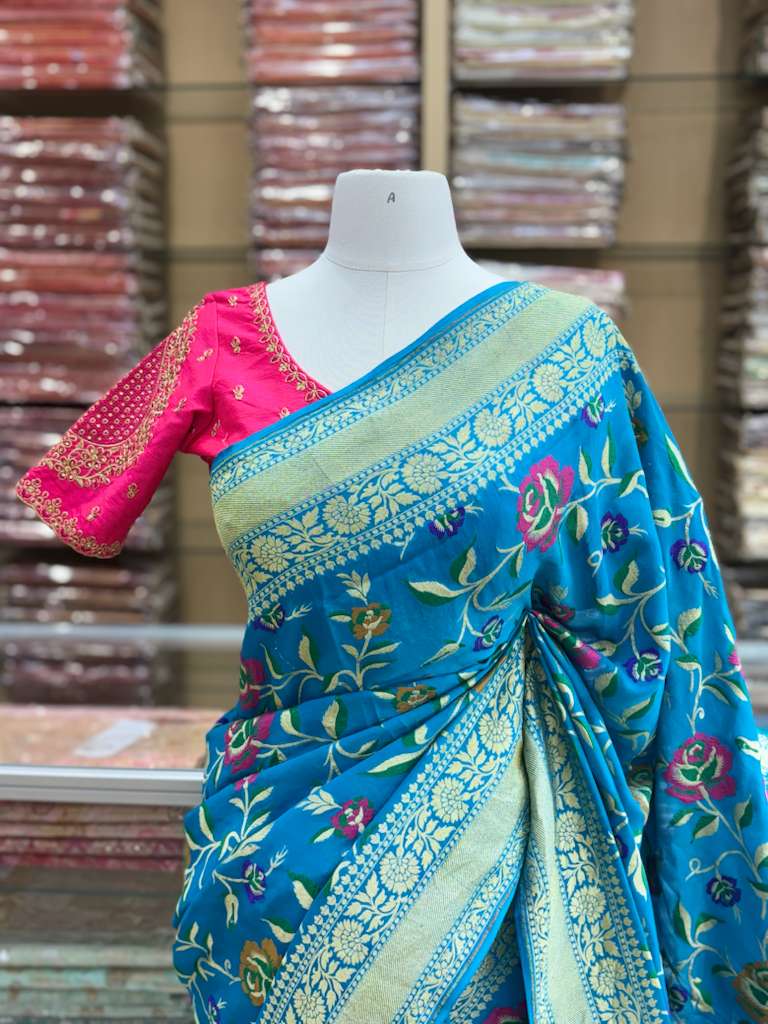 Pure Mysore Silk  Georgette Saree-66