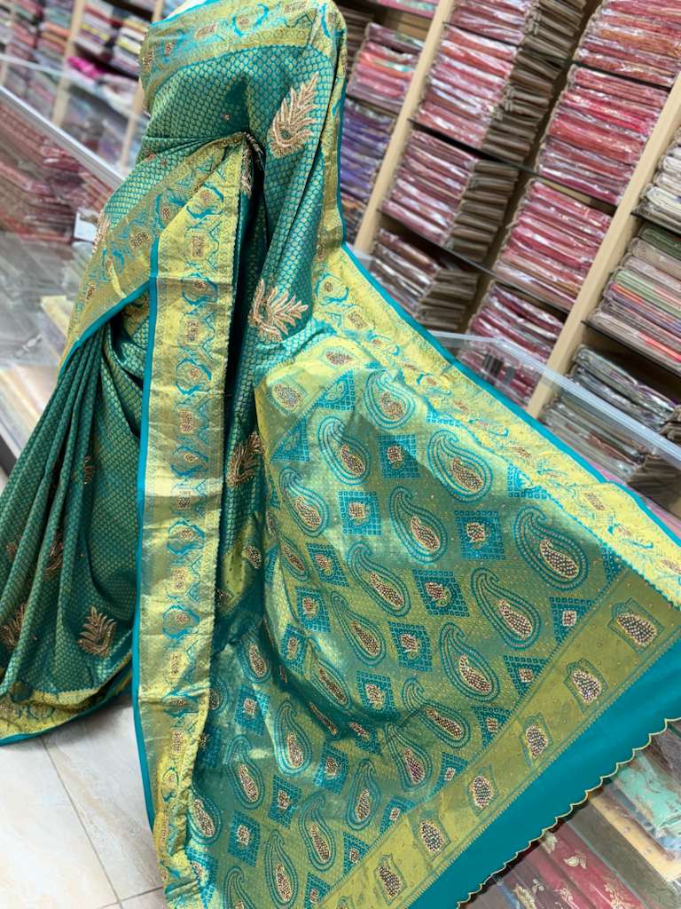 Pure Silk Kanchipuram Embroidery Saree NK-70