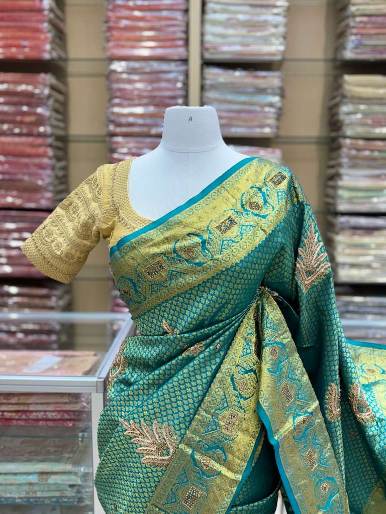 Pure Silk Kanchipuram Embroidery Saree NK-70