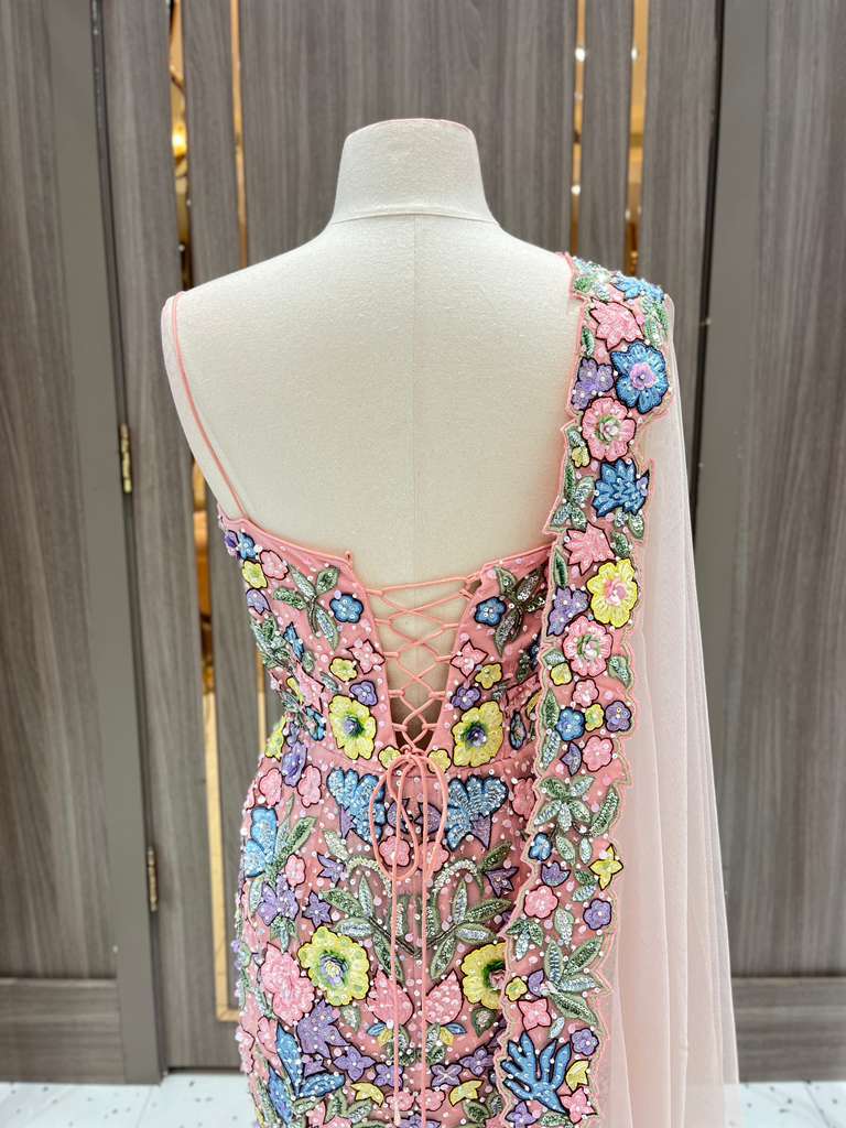 Blush Multi-Colored Gown NG-026