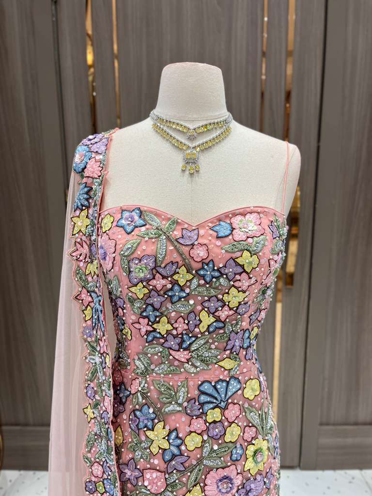 Blush Multi-Colored Gown NG-026