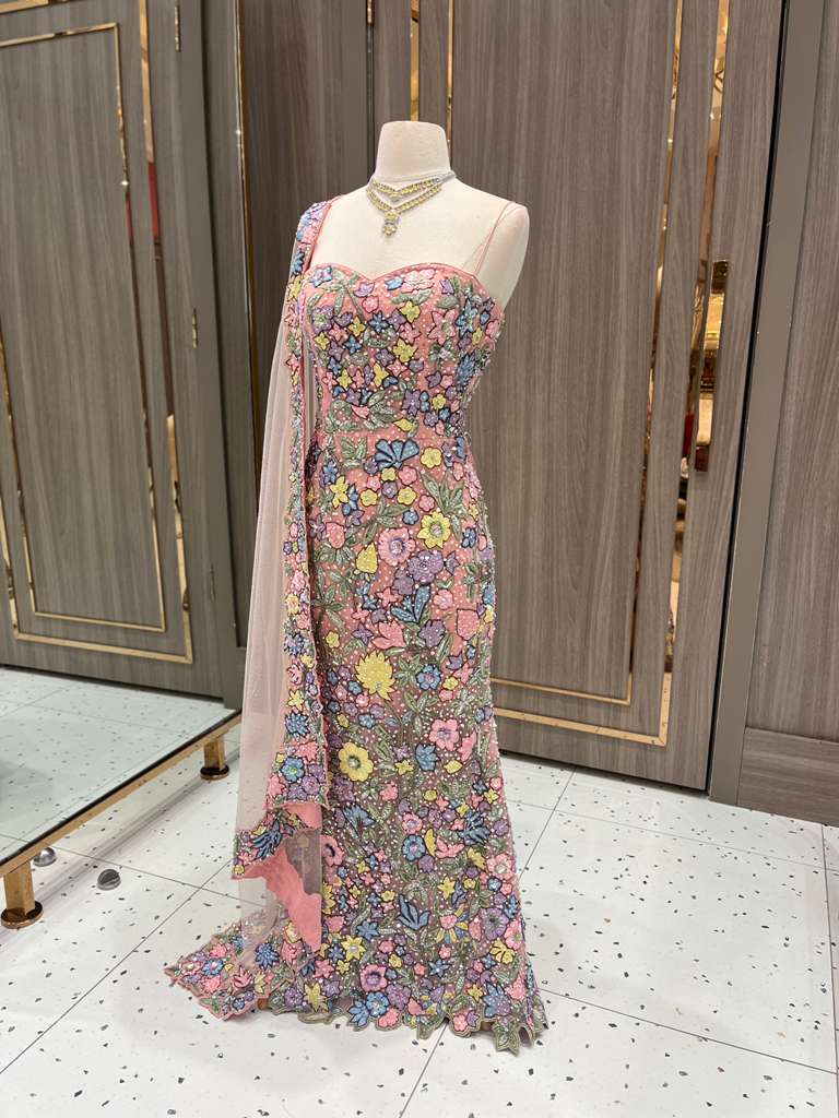 Blush Multi-Colored Gown NG-026