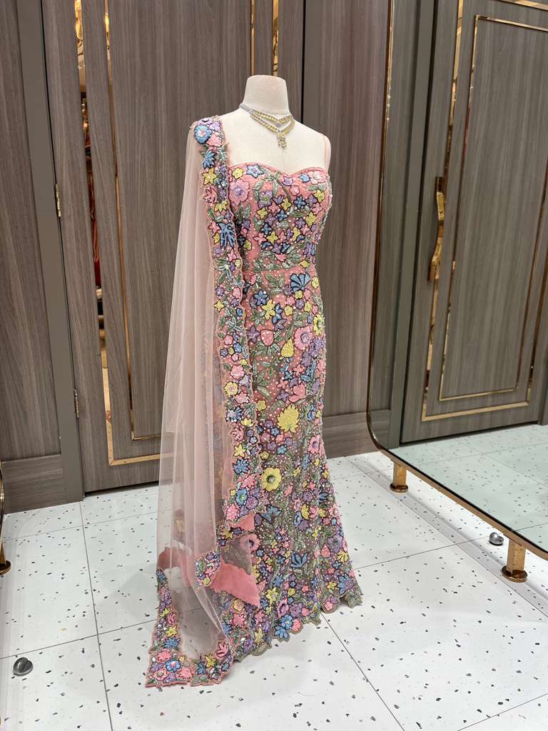 Blush Multi-Colored Gown NG-026