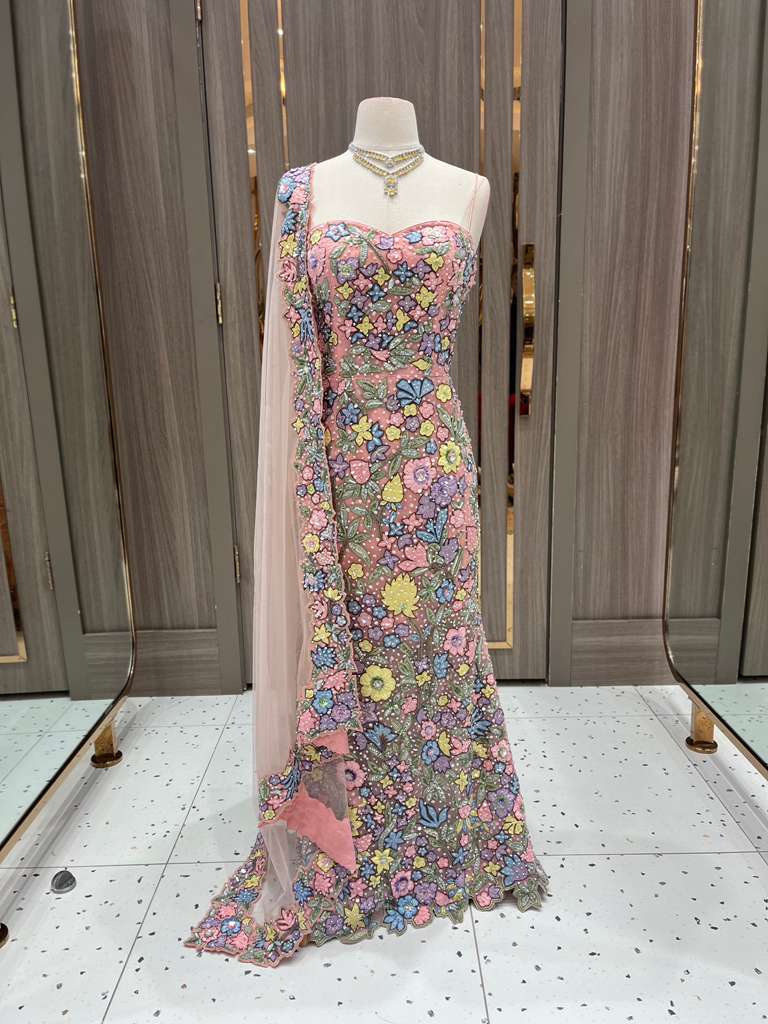 Blush Multi-Colored Gown NG-026