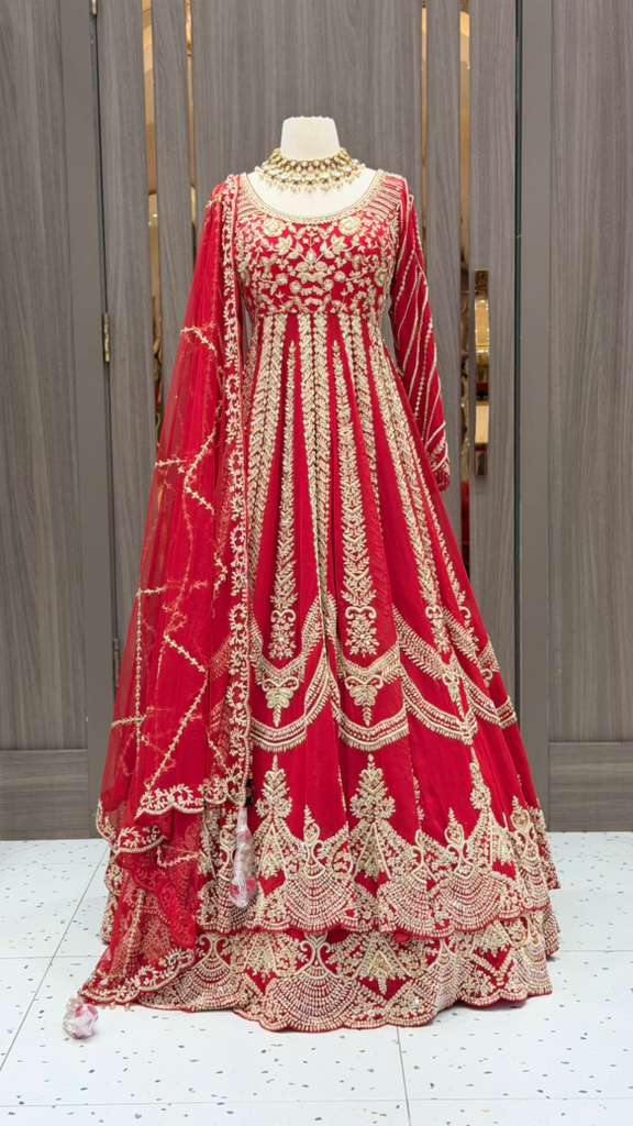 Red Bridal Lacha BL-023