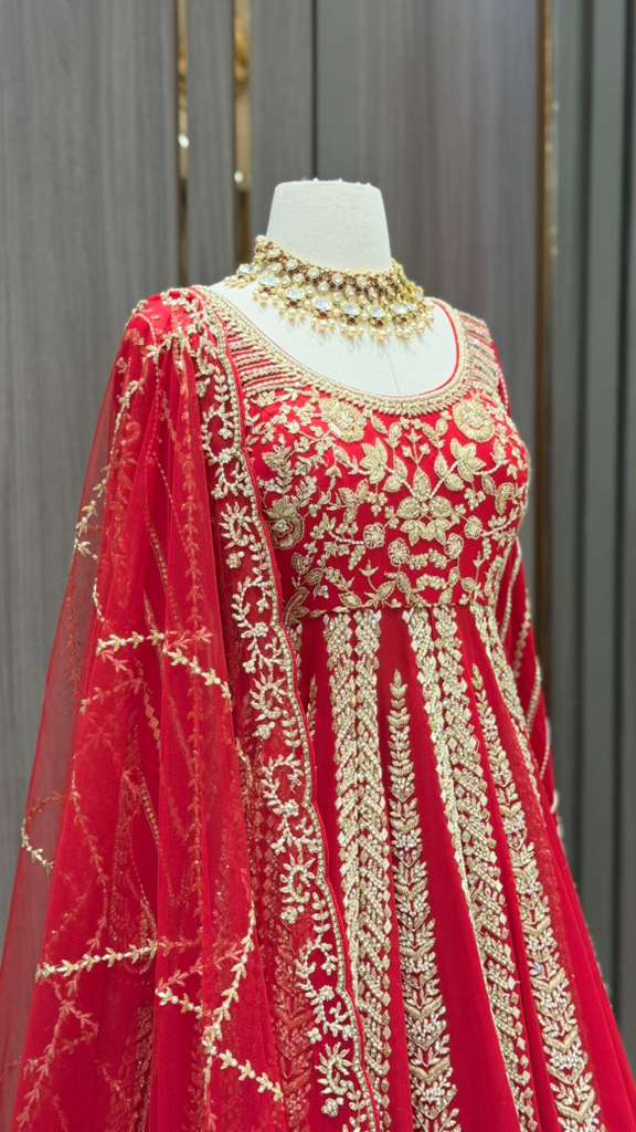Red Bridal Lacha BL-023