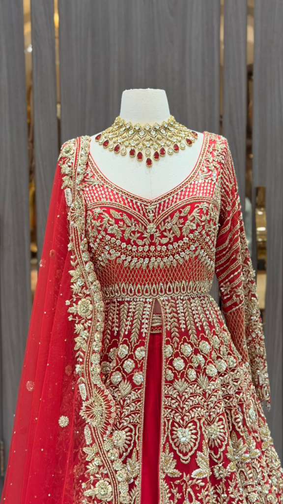 Red Bridal Lacha BL-024