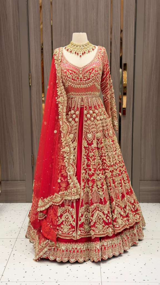 Red Bridal Lacha BL-024