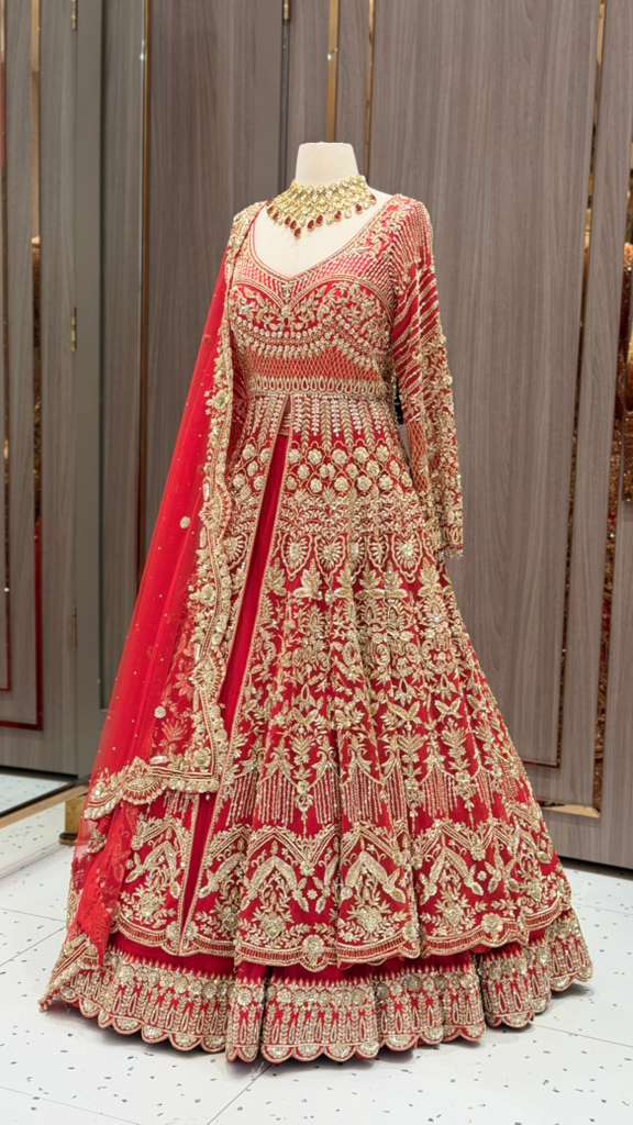 Red Bridal Lacha BL-024