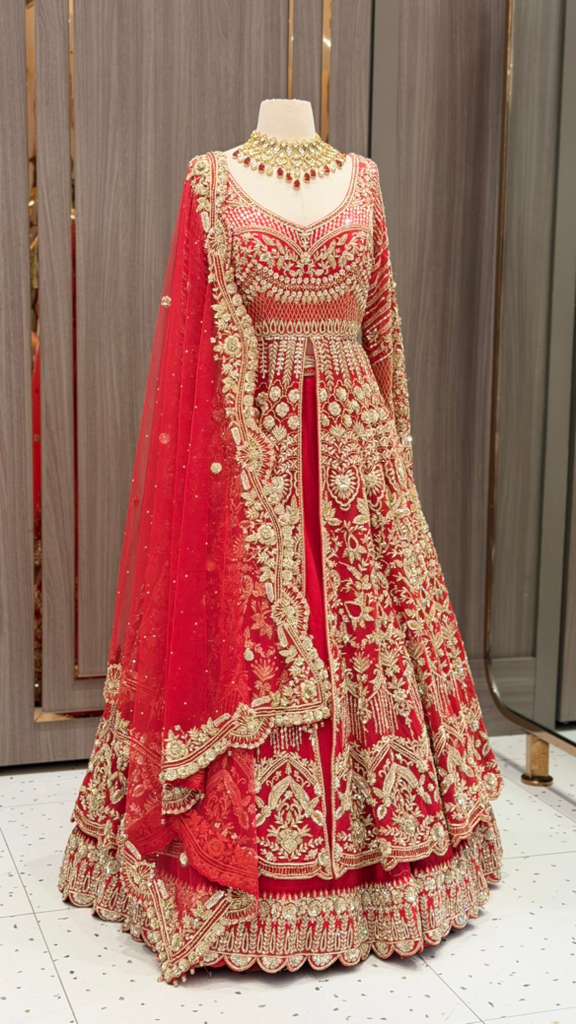 Red Bridal Lacha BL-024