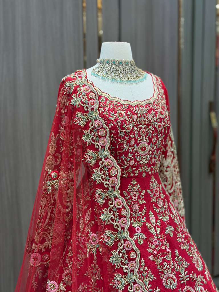 Maroon Bridal Lacha BL-025