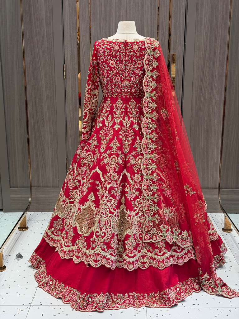 Maroon Bridal Lacha BL-025