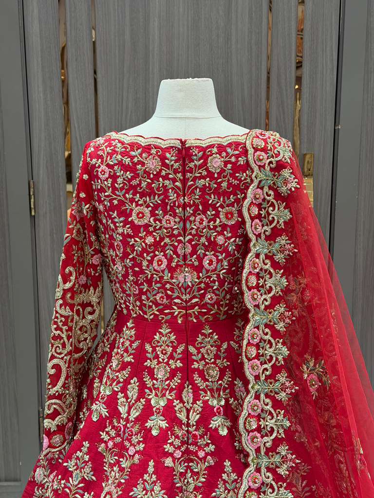 Maroon Bridal Lacha BL-025