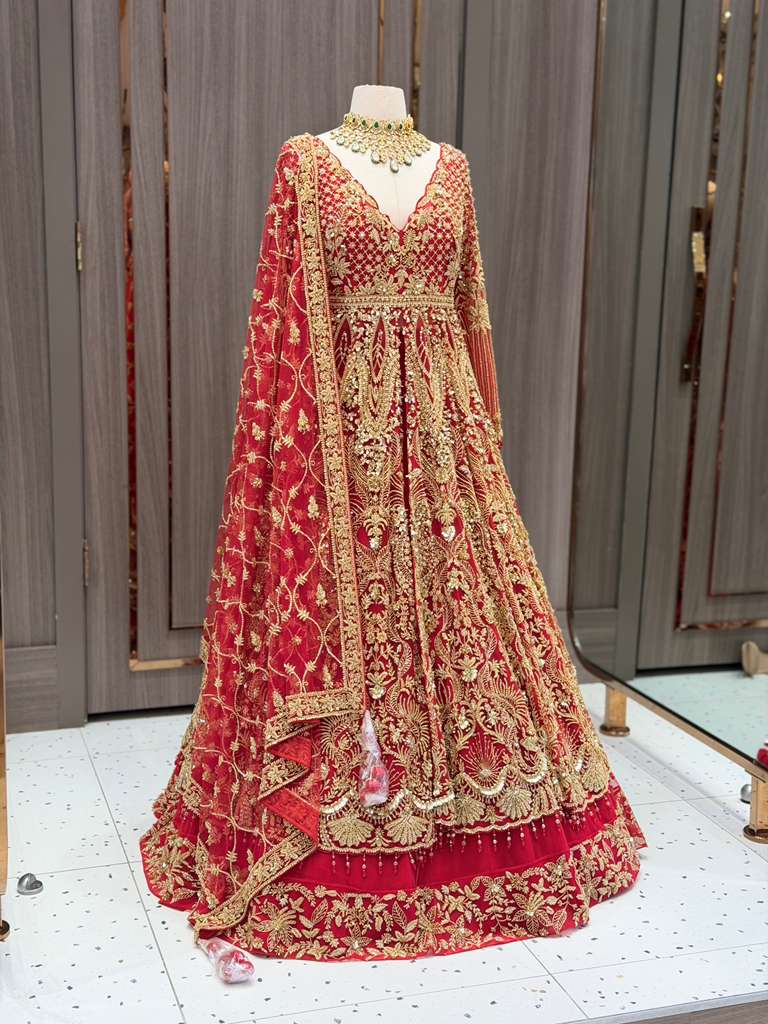 Red Bridal Lacha BL-026