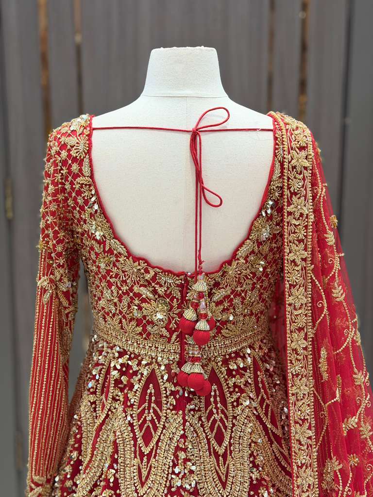 Red Bridal Lacha BL-026
