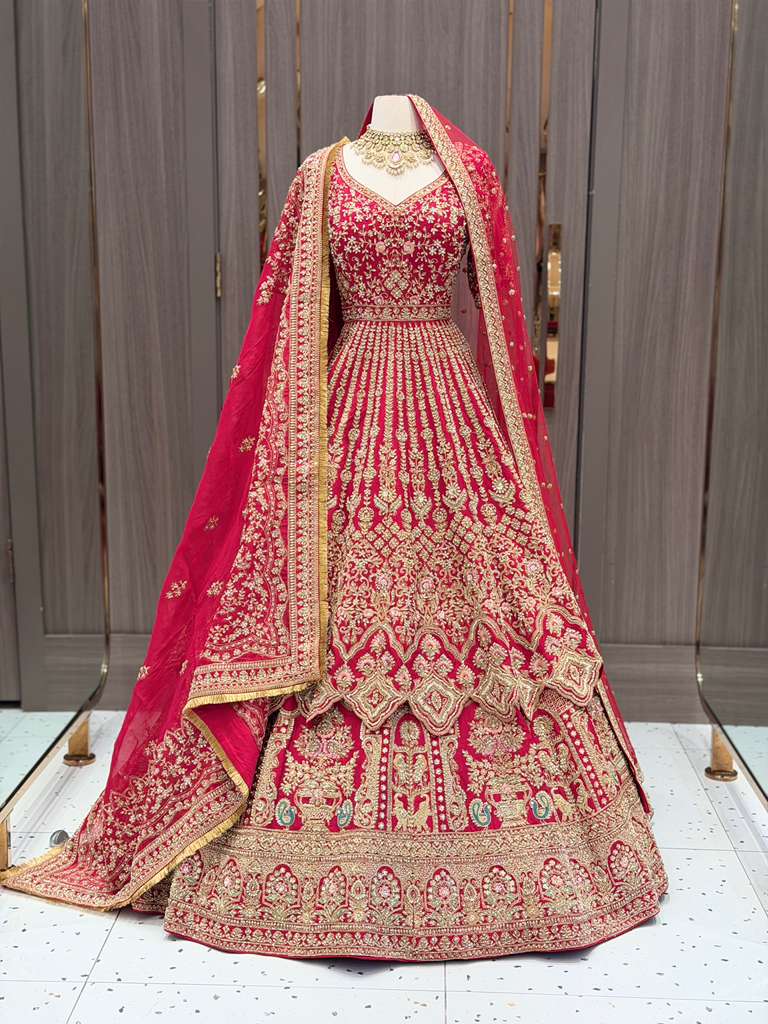 Maroon Bridal Lacha BL-028