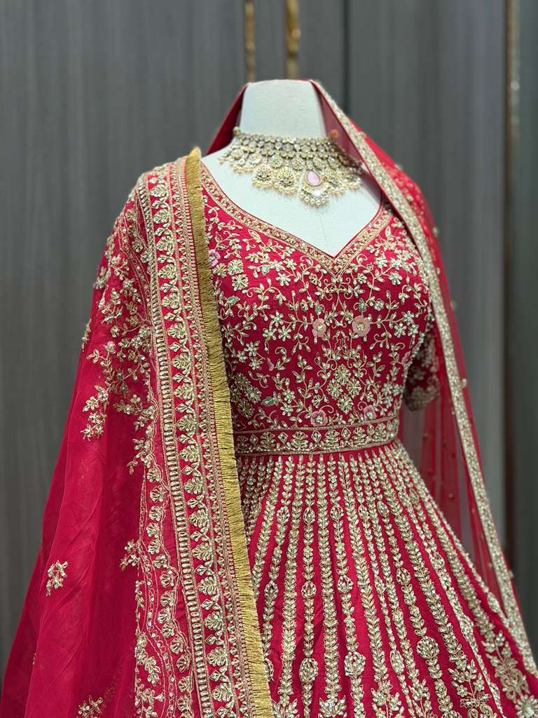 Maroon Bridal Lacha BL-028