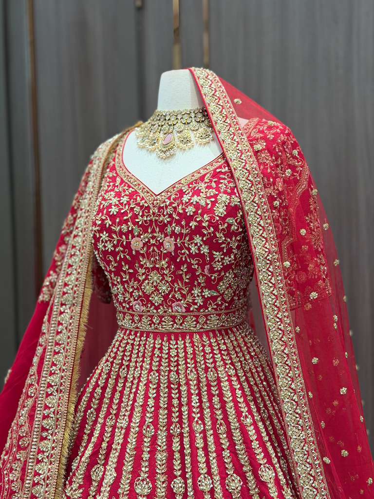 Maroon Bridal Lacha BL-028