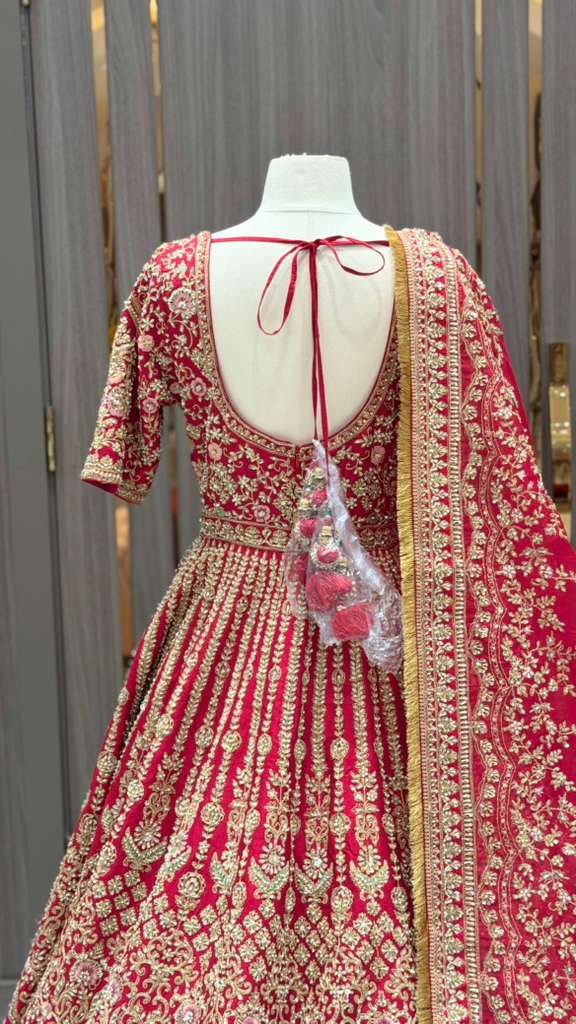 Maroon Bridal Lacha BL-028