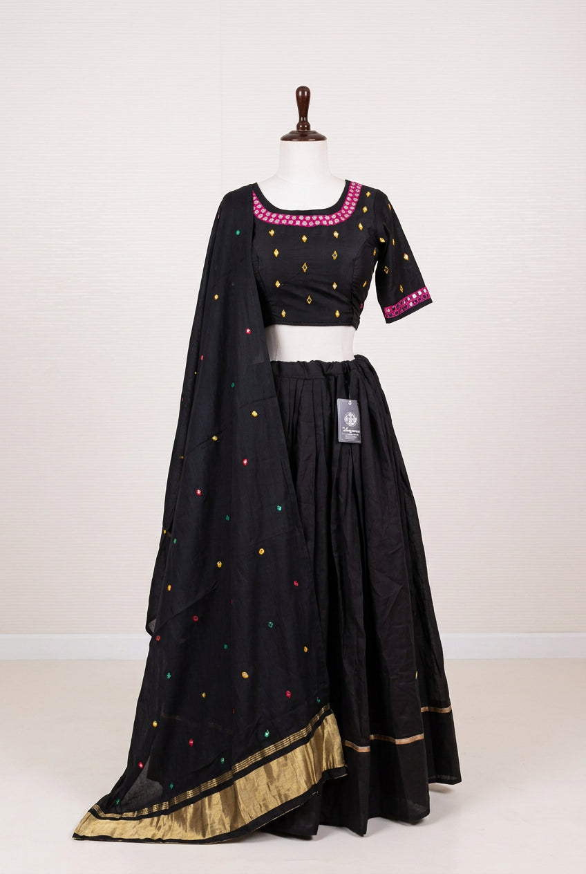 Elegant Black Navratri lehenga set