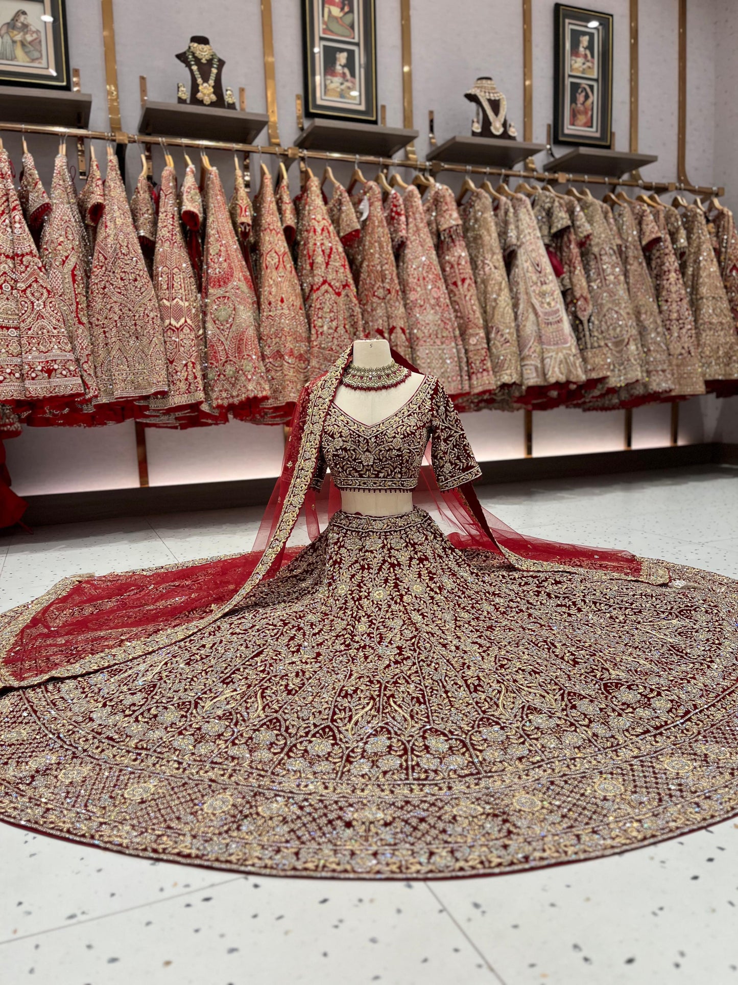 Maroon Bridal Lehenga BL-150