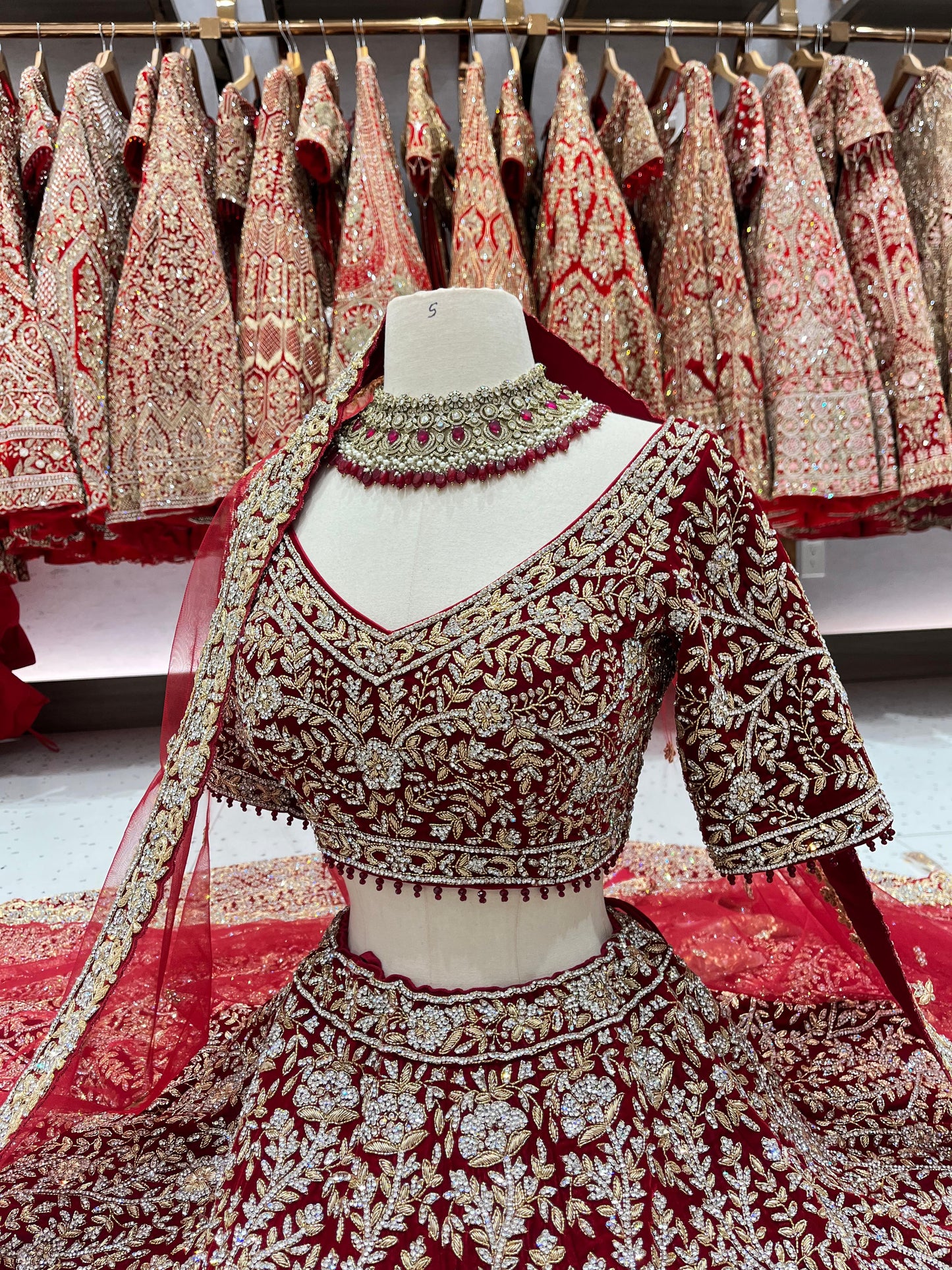 Maroon Bridal Lehenga BL-150