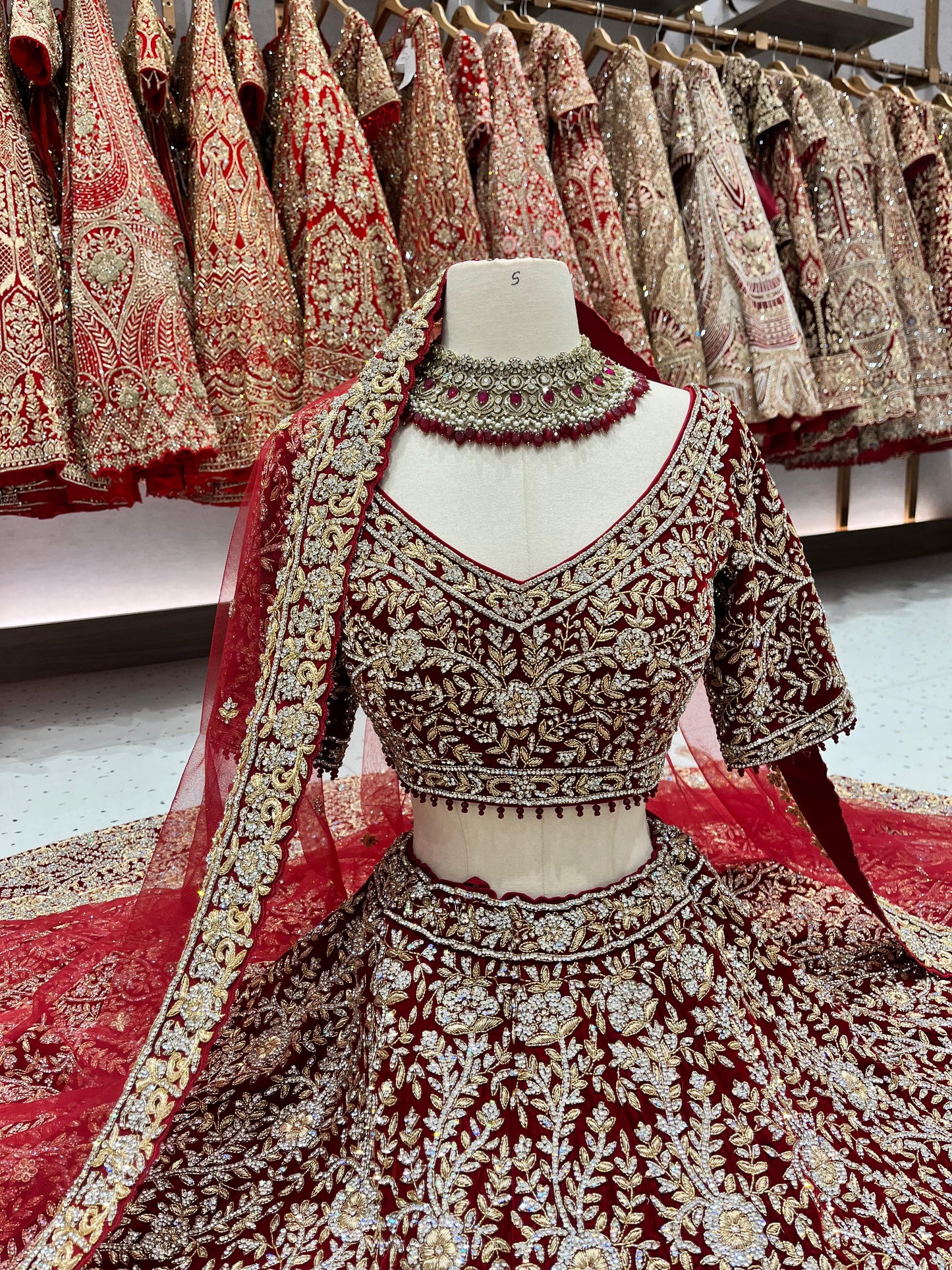 Maroon Bridal Lehenga BL-150