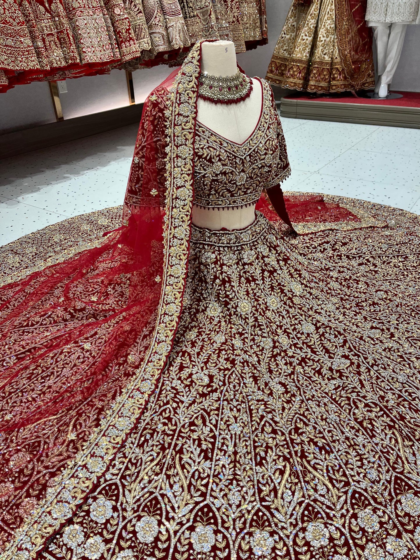 Maroon Bridal Lehenga BL-150