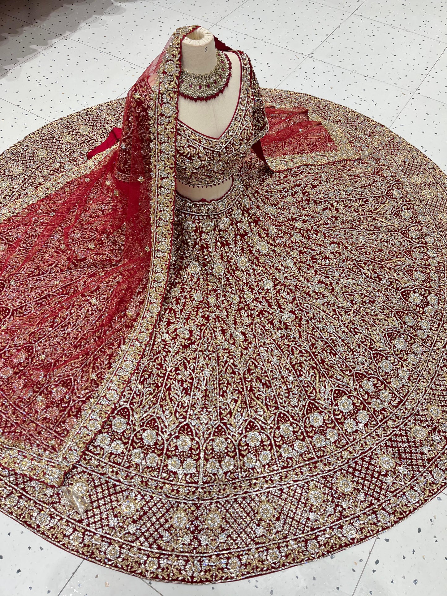 Maroon Bridal Lehenga BL-150