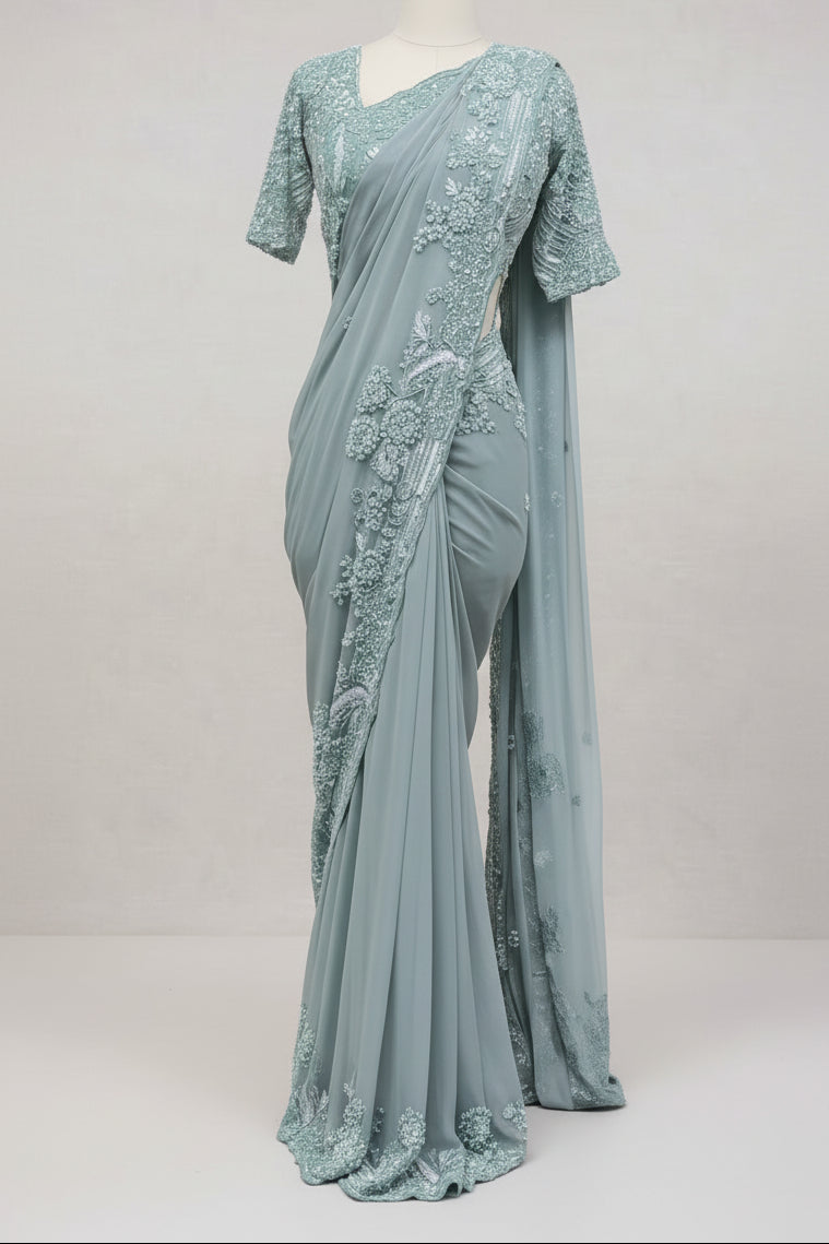 Ready Blouse Saree- 880