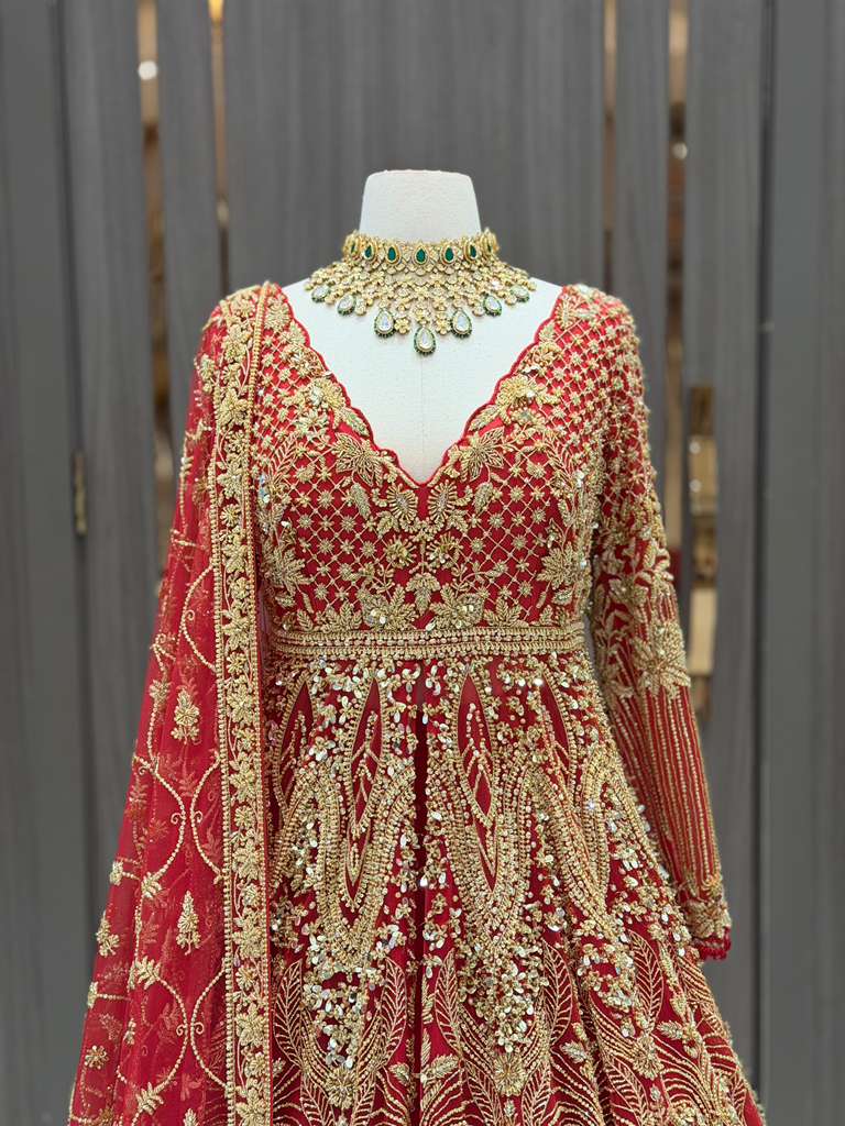 Red Bridal Lacha BL-026