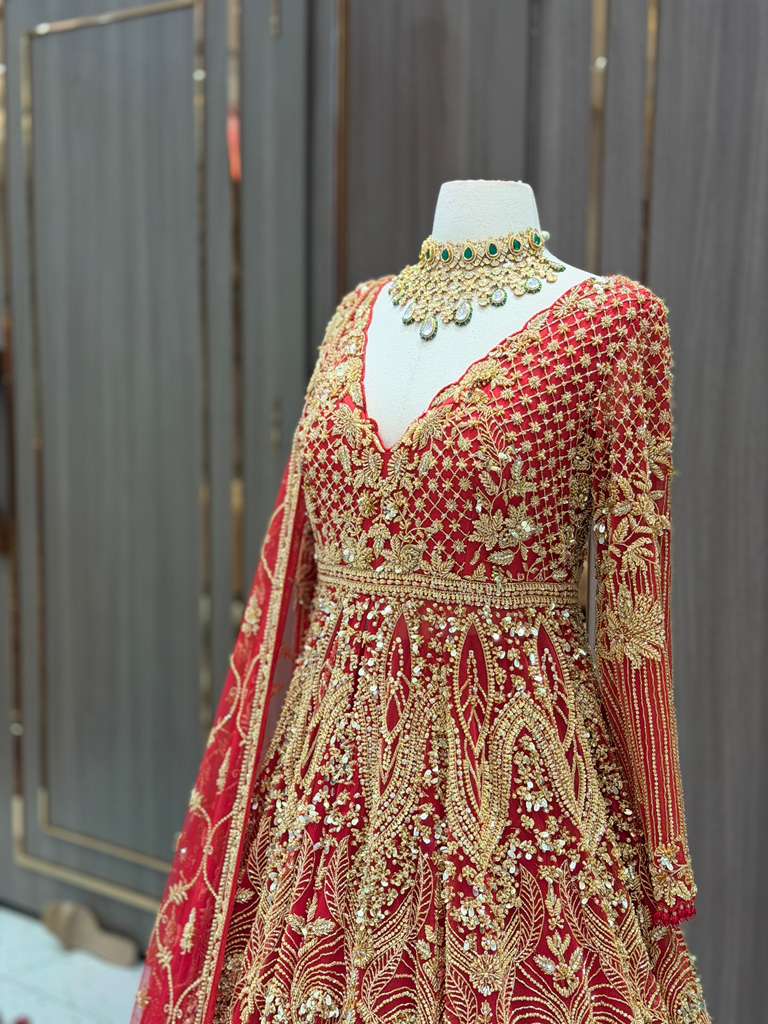 Red Bridal Lacha BL-026