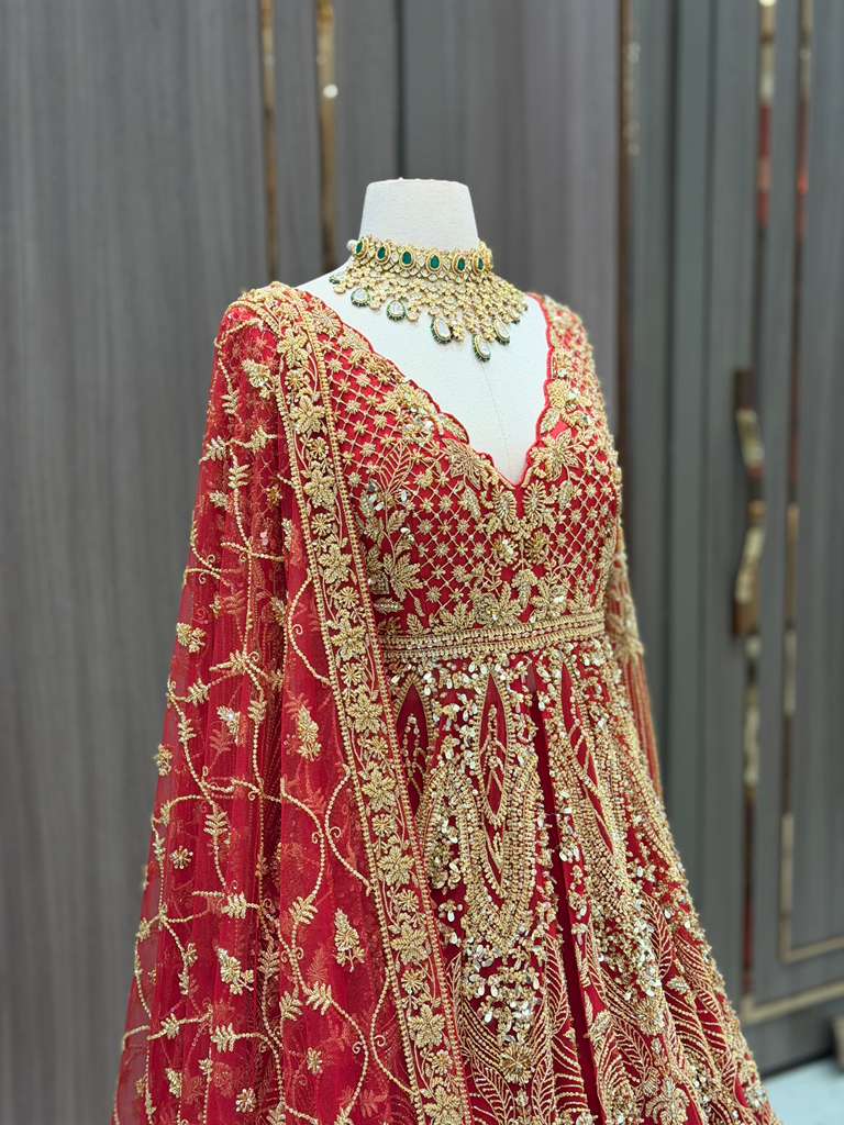 Red Bridal Lacha BL-026