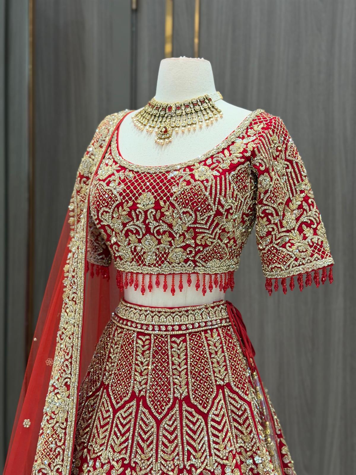 True Red Bridal Lehenga BL-125