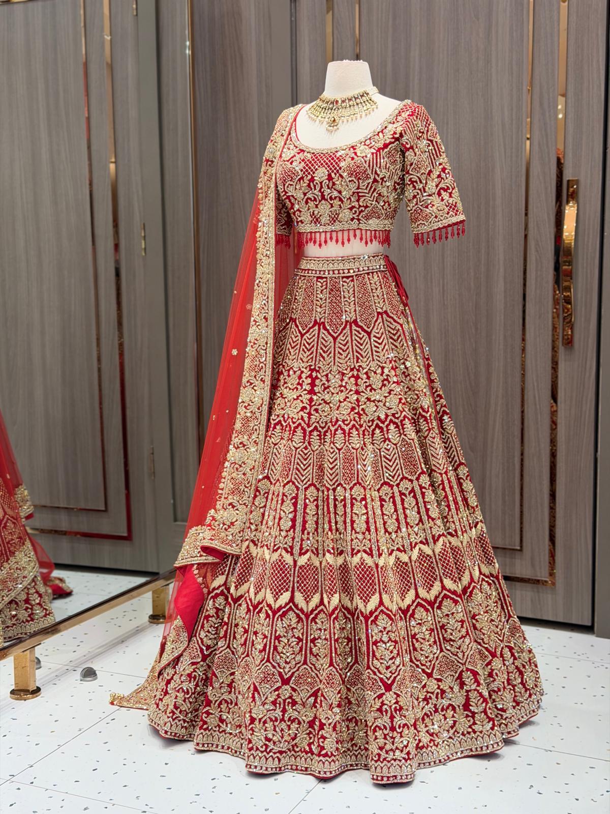 True Red Bridal Lehenga BL-125