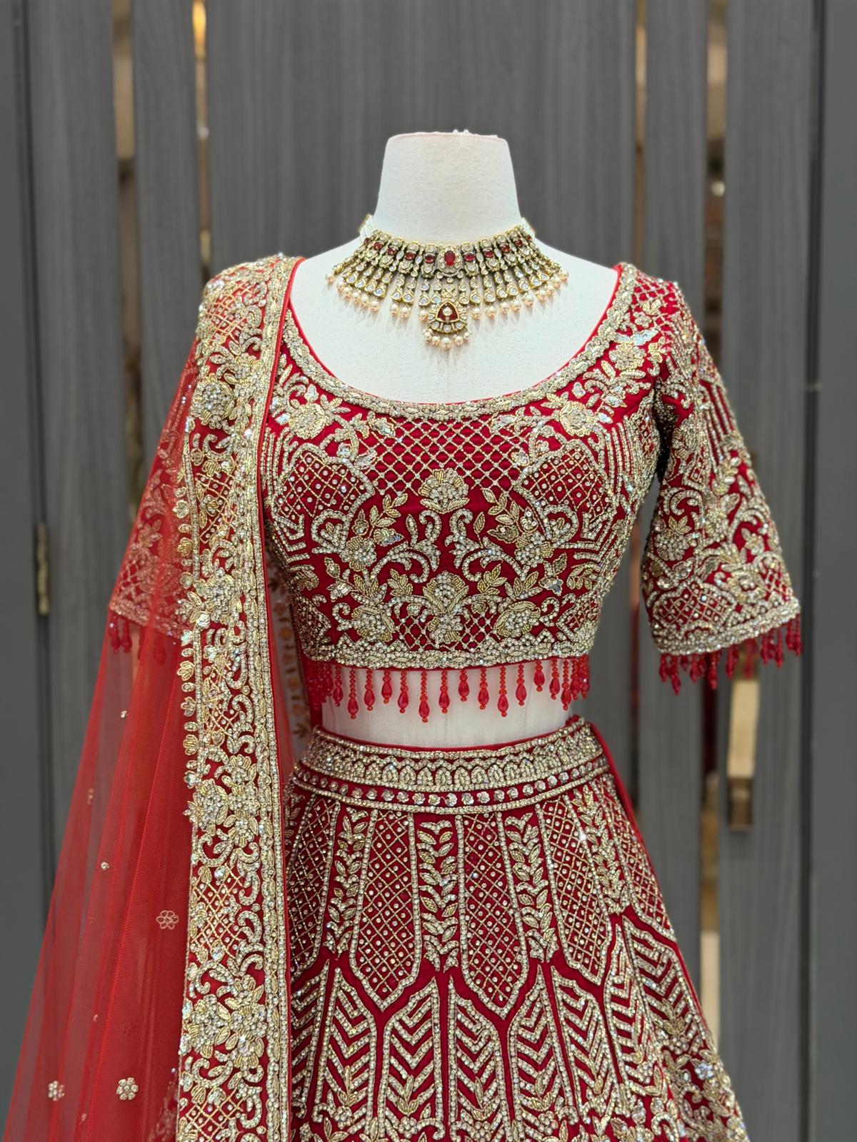 True Red Bridal Lehenga BL-125