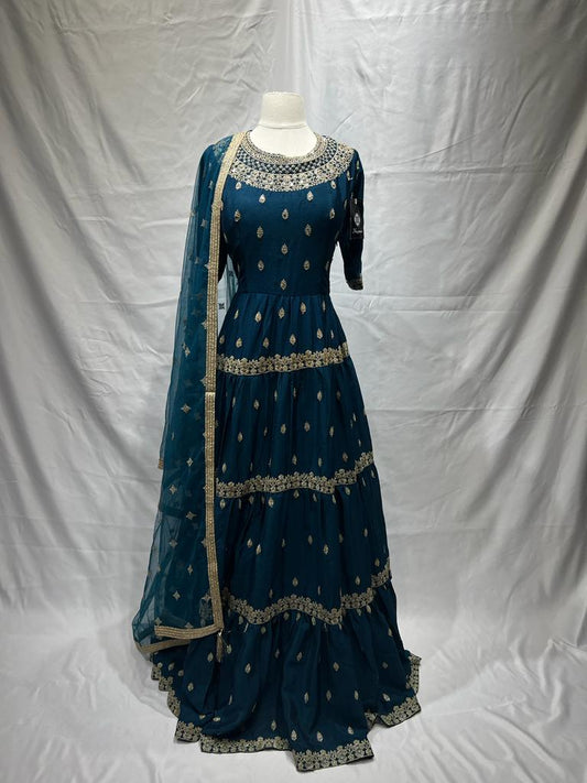 Teal Anarkali-023