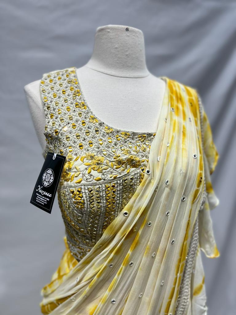 Pre-Stitched Saree W/ Readymade Blouse - D017