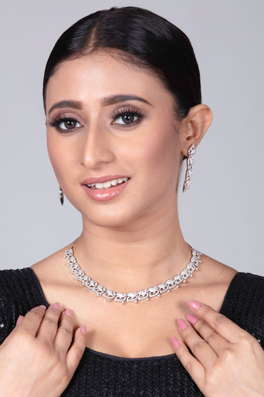 Cubic Zirconia Necklace Set